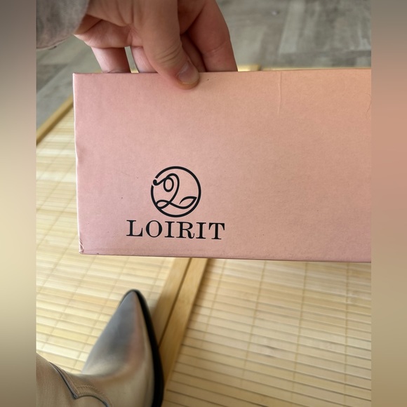 LOIRIT Women's Cowgirl Boots Silver Mid Calf Chunky Heel - Picture 8 of 9